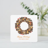 Elegante kerstkaart met waterverf (Staand voorkant)