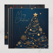 Elegante kerstkaart serie kaart (Voorkant / Achterkant)