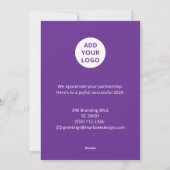 Elegante kerstkaart | Upload bedrijfsinfo (Achterkant)