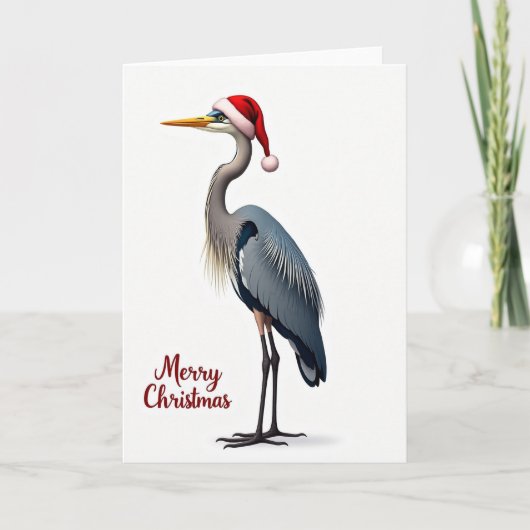 Elegante kerstkaart van een vogel kaart (Voorkant)