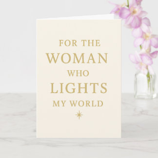 Elegante kerstkaart voor mama - Licht van mijn wer Kaart