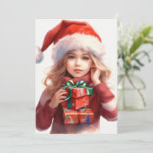 Elegante kerstkaarten| feestdagenkaart (Staand voorkant)