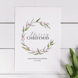 Elegante kerstkaarten handgeschilderde kunst feestdagen kaart