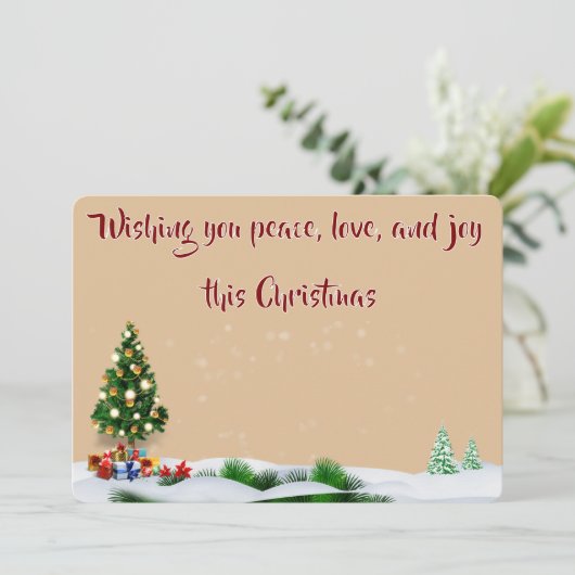 Elegante kerstkaarten met bericht kaart (Staand voorkant)