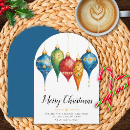 Elegante Kerstkaarten met Ornamenten Kaart