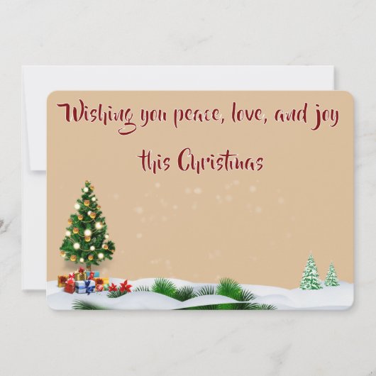 Elegante kerstkaarten met tekst kaart (Voorkant)