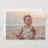 Elegante kerstkalligrafie Foto Happy Feestdagenkaart (Achterkant)