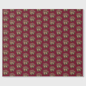 Elegante kerstklokken rood en groen cadeaupapier (Vlak)