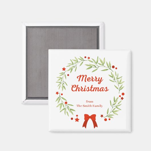 Elegante kerstkrans en sterren magneet (Voorkant / Achterkant)