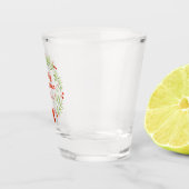 Elegante kerstkrans en sterren shot glas (Rechts)