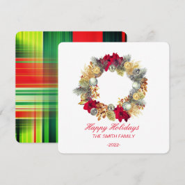 Elegante Kerstkrans Feestdagenkaart