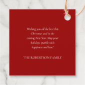 Elegante Kerstkrans Gift Label (Achterkant)