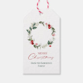 Elegante Kerstkrans Gift Label Cadeaulabel (Voorkant)
