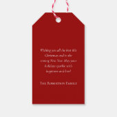 Elegante Kerstkrans Gift Label Cadeaulabel (Achterkant)