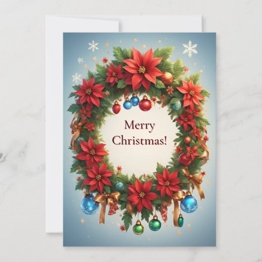 Elegante Kerstkrans Kerstmis 🎁🎄 Poinsettia (Voorkant)