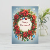 Elegante Kerstkrans Kerstmis 🎁🎄 Poinsettia (Staand voorkant)