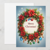 Elegante Kerstkrans Kerstmis 🎁🎄 Poinsettia (Voorkant / Achterkant)