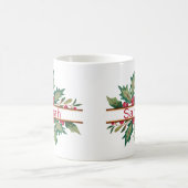 Elegante Kerstkrans Kerstnaam Koffiemok (Center)