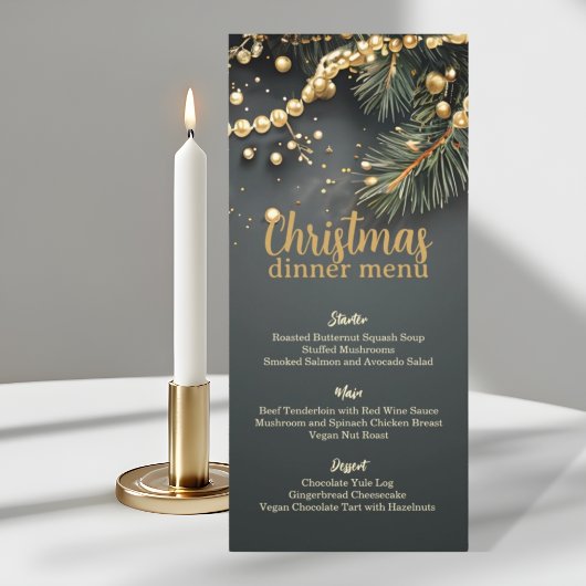 Elegante kerstkrans Luxe niet foto Menu