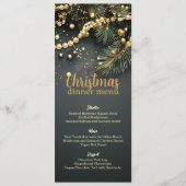 Elegante kerstkrans Luxe niet foto Menu (Voorkant)