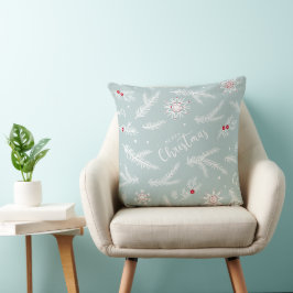 Elegante kerstkussen met dennenboom & schrift kussen