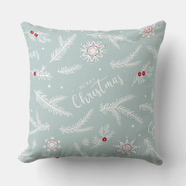 Elegante kerstkussen met dennenboom & schrift kussen
