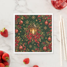 Elegante Kerstlantaarn Vakantie Bespatroon
