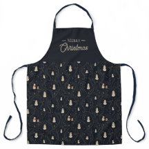 Elegante Kerstman in Navy Kookkeuken Merry Christm