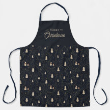 Elegante Kerstman in Navy Kookkeuken Merry Christm