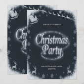 Elegante Kerstman Kerstfeest Uitnodiging (Voorkant / Achterkant)