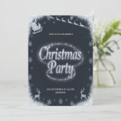 Elegante Kerstman Kerstfeest Uitnodiging (Staand voorkant)