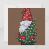 Elegante Kerstman Kerstfeest uitnodiging (Achterkant)