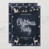 Elegante Kerstman Kerstfeest Uitnodiging (Voorkant / Achterkant)