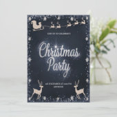 Elegante Kerstman Kerstfeest Uitnodiging (Staand voorkant)