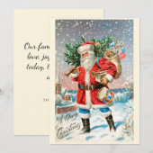 Elegante Kerstman Kerstmis Groeten Feestdagenkaart (Voorkant / Achterkant)
