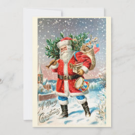 Elegante  Kerstman Kerstmis Groeten Feestdagenkaart