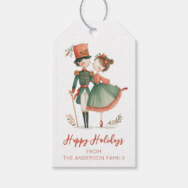 Elegante Kerstman Notenkraker Cadeaulabel