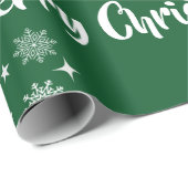 Elegante kerstman slee eenhoorn personaliseren cadeaupapier (Rol Hoek)