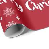 Elegante kerstman slee eenhoorn personaliseren cadeaupapier (Rol Hoek)