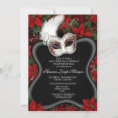 Elegante Kerstmaskerade Sweet 16 Verjaardag (Achterkant)
