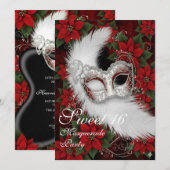 Elegante Kerstmaskerade Sweet 16 Verjaardag (Voorkant / Achterkant)