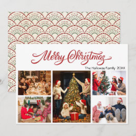 Elegante Kerstmis 5 foto's kerstkaart
