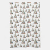 Elegante Kerstmis aan het Strand Theedoek (Verticaal)