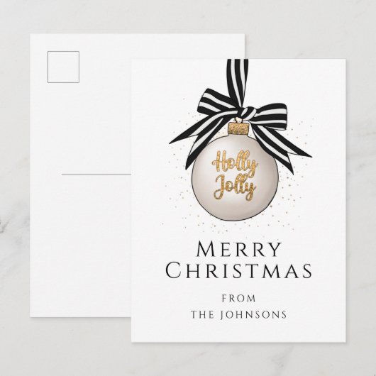 Elegante Kerstmis Bal Sfeer Briefkaart (Voorkant / Achterkant)