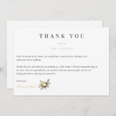 Elegante Kerstmis Bloemenwinter Dank u kaart (Voorkant / Achterkant)