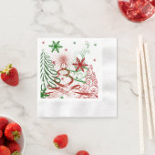 Elegante Kerstmis, Feestdag, Rood en Groen Servetten (Insitu)