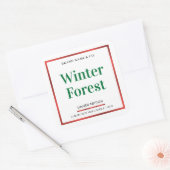 Elegante Kerstmis Feestelijke Kleuren Kaars Verpak Vierkante Sticker (Envelop)