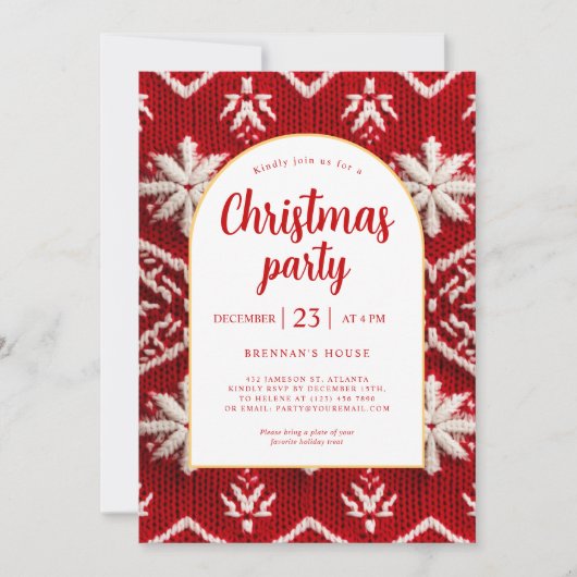 Elegante Kerstmis Feestelijke Wintervakantie Kaart (Voorkant)