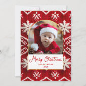 Elegante Kerstmis Foto Winter Feestdagenkaart (Voorkant)