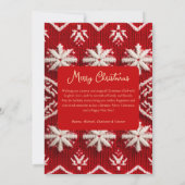 Elegante Kerstmis Foto Winter Feestdagenkaart (Achterkant)